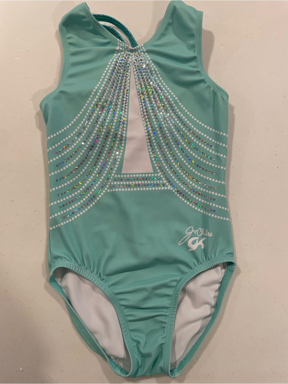 GK x Jordan CM Mint Green Sparkle Leotard